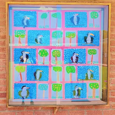 an art display by a Centenary