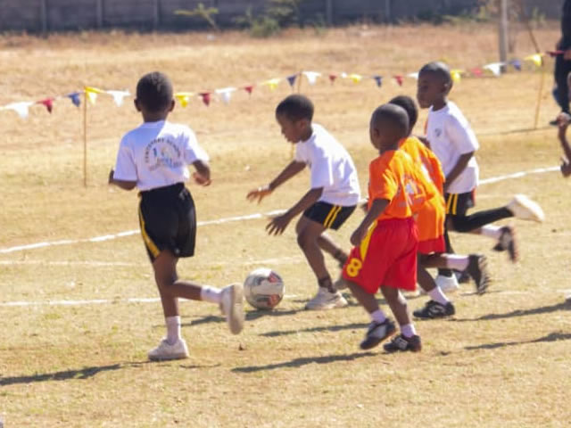 soccer at Infant sports day at centenary primary school bulawayo zimbabwe